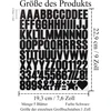 490 raidžių lipdukų, 5 lapai 2,54 cm lipnios vinilinės raidės, skirtos pašto dėžutėms, iškarpų albumams, "pasidaryk pats" ir rankdarbiams, atsparios oro sąlygoms, juodos