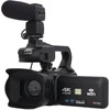 4k Ultra Hd vaizdo kamera, 18x skaitmeninis priartinimas, 3.0 colių Ips jutiklinis ekranas, Wifi 2.4g vlogų vaizdo įrašymo įrenginys su mikrofonu, rankiniu stabilizatoriumi ir nuotolinio valdymo pulteliu