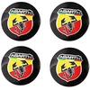 4x ratų stebulės gaubteliai centro dangtelio emblemos lipdukas, skirtas fiat abarth scorpion