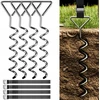 4x trampolino tvirtinimo inkarų rinkinys, patvarūs trampolino diržai