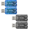 4x Usb 5.1 Išorinės Stereo Garso Plokštės su Mikrofonu