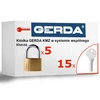 5 Gerda Brass Line spynos Kmz S60, vieno rakto sistema, 15 raktų
