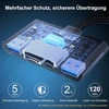 5 viename Sd kortelių skaitytuvas, didelės spartos Usb 3.0 adapteris telefonams/planšetiniams kompiuteriams su Usb C ir Usb A įrenginiais su micro Sd ir Sd kortelių lizdais, palaiko Sd/micro Sd/sdhc/sdxc/mmc