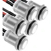 5 vnt. 12mm metaliniai mygtukiniai jungikliai su laidais