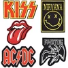 5 vnt. drabužių lopai (rock Band/rock and Roll) užsiuvami arba užlyginami siuvinėjimo lopai drabužiams, džinsams, anorakams, kuprinėms