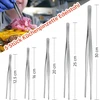 5 vnt. nerūdijančio plieno virtuvinių pincetų rinkinys, 12,5 cm, 16 cm, 20 cm, 25 cm, 30 cm, maisto gaminimo pincetai virtuvei, ilgi pincetai kepimui ant grotelių, maisto ruošimui, mėsos žnyplės ir kepsninės žnyplės, profesionaliam maisto gaminimui