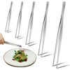 5 vnt. nerūdijančio plieno virtuvinių pincetų rinkinys, 12,5 cm, 16 cm, 20 cm, 25 cm, 30 cm, maisto gaminimo pincetai virtuvei, ilgi pincetai kepimui ant grotelių, maisto ruošimui, mėsos žnyplės ir kepsninės žnyplės, profesionaliam maisto gaminimui