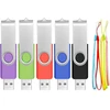 5 vnt. Usb 2.0 atmintinės, 2gb, su besisukančiu dizainu