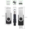5 vnt. Usb 2.0 atmintinės, 2gb, su besisukančiu dizainu