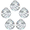 5 x vaivorykštės spalvų krištolinis rutulys, 40 mm skersmens, krištolas 30% Pbo ~ sietynas Feng Shui