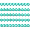 50 magnetinių skaičių rinkinys 1-50, magnetai su skaičiais, apvalūs skaičiai, magnetukai šaldytuvui, skirti lentoms, skirtoms rašymui sausuoju būdu, namams, klasei, biurui, šaldytuvui (2 cm skersmens, žali)