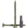 50 vnt. 4.5x70mm medienos sraigtai su Torx galvute, žalia danga