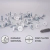 50 vnt. Balti 4.2x16 mm savisriegiai varžtai su plokščia galvute