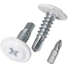 50 vnt. Balti 4.2x16 mm savisriegiai varžtai su plokščia galvute