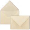 50 vnt. din c5 formato kreminių vokų su rievėta struktūra, 22,9 x 16,2 cm, 100 g/m², drėgnai klijuojami pašto vokai be langelio, idealiai tinkantys kalėdiniams atvirukams ir kvietimams iš Glüxx-agent