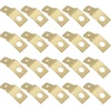 50 vnt. M4 žalvariniai jungtys, 6.3 mm, kampuotos