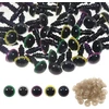 50 vnt. plastikinės akys amigurumi lėlėms, 8 mm, 5 spalvos