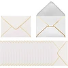 50 vnt. vokų pakuotė, 13,5 x 18,5 cm, prabangūs vokai, popieriniai vokai, kvietimų vokai, laiškų vokai, tinkami vestuvėms, gimtadieniams, vakarėliams, išleistuvėms (balti)