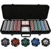 500 dalių profesionalus pokerio rinkinys su 13.5g molio žetonais