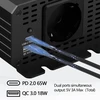 500 W inverteris 12 V į 230 V grynos sinusinės bangos įtampos keitiklis su Pd 65 W ir Qc 3.0 Usb prievadais