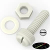 50x Natūralūs varžtai su galvute M8 x 30mm, varžtai, veržlės, poveržlės, nailonas
