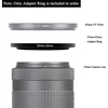 55–62 mm objektyvo filtro adapterio žiedas, 55 mm objektyvas į 62 mm filtrą, gaubtą, objektyvo konverterį ir kitus priedus (2 vnt.), Fire Rock Aviation aliuminio lydinio 55–62 mm žiedas