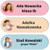 58 vnt. vardinės vandeniui atsparios etiketės mokykliniams reikmenims