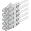 Šakotuvas 5x 2m Cat 6 Ethernet kabelis, baltas