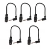 5x Dc kabelis gitaros efektų pedalams, tiesus į kampinį, 5,5 mm į 3,5 mm