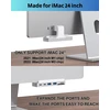 6-in-1 usb c šakotuvas, skirtas imac 24 colių (m1/m3), multiport adapteris su type-c 10 gbps, sd/tf kortelių skaitytuvas - suderinamas su 2021/2023 imac | priedai