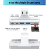 6-in-1 usb c šakotuvas, skirtas imac 24 colių (m1/m3), multiport adapteris su type-c 10 gbps, sd/tf kortelių skaitytuvas - suderinamas su 2021/2023 imac | priedai