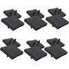 6 juodų plastikinių lentjuosčių laikiklių, skirtų pakeisti lentjuostes viengulėms dvigulėms lovoms, 65 mm x 9 mm