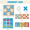 6 nešiojamų „tik Tak Toe“ rinkinys, 14 x 14 cm „tik Tak Boom“ pagamintas iš medžio, veltinio „tictactoe Tic Tac“ žaidimas, interaktyvūs stalo žaidimai, strateginis ir mąstymo žaidimas, tinkamas vakarėliams ir šventėms suaugusiems