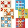 6 nešiojamų „tik Tak Toe“ rinkinys, 14 x 14 cm „tik Tak Boom“ pagamintas iš medžio, veltinio „tictactoe Tic Tac“ žaidimas, interaktyvūs stalo žaidimai, strateginis ir mąstymo žaidimas, tinkamas vakarėliams ir šventėms suaugusiems