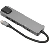 6 viename usb-c šakotuvas į 4k 30hz usb-c daugiafunkcinę doką 4k hd multimedijos sąsaja su 100 gb ethernet pd įkrovimo prievadais 2 usb 3.0 usb-c šakotuvai