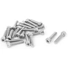 7 mm galvutės skersmens m4x18 mm įsukami varžtai su cilindrine galvute, šešiabriauniai raktai, 20 vnt.