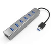 7 prievadų Usb 3.0 aliuminio šakotuvas, pilkos spalvos