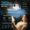 7200 Mah Led kempingo lempa su ventiliatoriumi, įkraunama per Usb, kempingo ventiliatorius su šviesa, palapinės lempa, žibintas, lauko kempingo reikmenys, nuimami ventiliatoriaus sparneliai, pakabinamas kabliukas, laikmatis ir trikojis