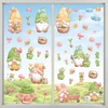 8 lapai langų lipdukų pavasario lipnios plėvelės apsaugos nuo susidūrimo lipdukai, drugelių langų lipdukai, langų dekoracijos, gėlės