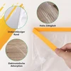 8 ritinėliai maskavimo plėvelės su lipnia juosta, 110 cm x 20 m, skaidri maskavimo plėvelė su auksine juosta, uv atspari maskavimo juosta apsaugai nuo dulkių, lipni dažytojo plėvelė vidaus ir lauko darbams