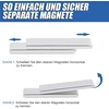 8 stiprių magnetų rinkinys, 40 x 10 x 3 mm, stačiakampiai neodimio magnetai, ypač stiprūs magnetai, lipnūs, stiprūs maži apvalūs magnetai magnetinei lentai, šaldytuvui, baltajai lentai, skelbimų lentai