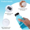 8 vnt. 400 ml talpos buteliukų rinkinys užpildymui, tušti plastikiniai buteliai užpildymui, daugkartinio naudojimo plastikiniai kokteilių sulčių buteliai skaidrūs, skirti šaldytuvui, sulčiaspaudės kokteiliams, vandeniui, pienui