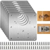 8 vnt. Vyrių tvirtinimo plokštelės su 48 varžtais, 9x9 cm nerūdijančio plieno