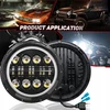 80w Motociklo reflektorius 16-led 7 colių motociklo Drl priekinis žibintas