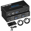 8k Hdmi 2.1 Kvm jungiklis, 2 monitoriai, Usb 3.0, 2 prievadai