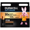 8x Duracell Optimum Premium Aa R6 Lr6 alkaline baterijos
