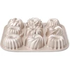 9 mini Bundt formelės, aliuminio, aukso spalvos