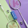 A1 Taan Kawasaki badmintono raketė, grafito badmintono rinkinys, profesionali badmintono raketė, lengva, skirta sportui, treniruotėms ir pramogoms, su 3 kamuoliukais, 2 raketės rankenų juostelėmis ir raketės krepšiu (violetinė, žalia)
