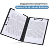 A4 formato segtuvas, 2 užlenkiami segtuvai, segtuvas su skiriamąja etikete, rašymo lenta su popieriaus spaustuku popieriui laikyti mokykloje, biure, dirbtuvėse, ligoninėje stovintiems darbuotojams