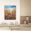 Aapxi piešimas pagal skaičius suaugusiems Gėlių pieva - piešimas pagal skaičius pradedantiesiems ir vaikams, drobės meno sienų dekoracija gamtos motyvais 40 x 30 cm (be rėmo)